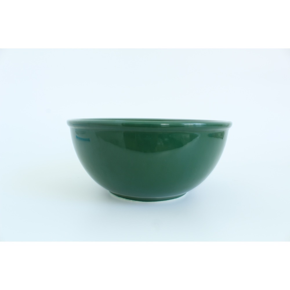 Gaetano Pottery Vintage Mixing Bowl Ceramic Forest Green USA 7.5 Inch